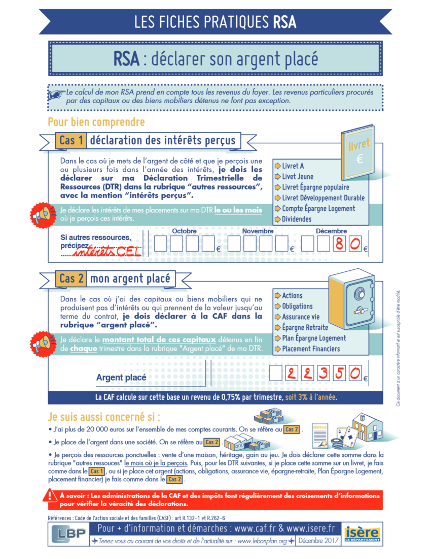 12. RSA et déclarer son argent placé Le bon plan